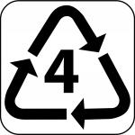 Recyclage pour le type 4-plastiques signe
